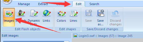 Edit tab select image